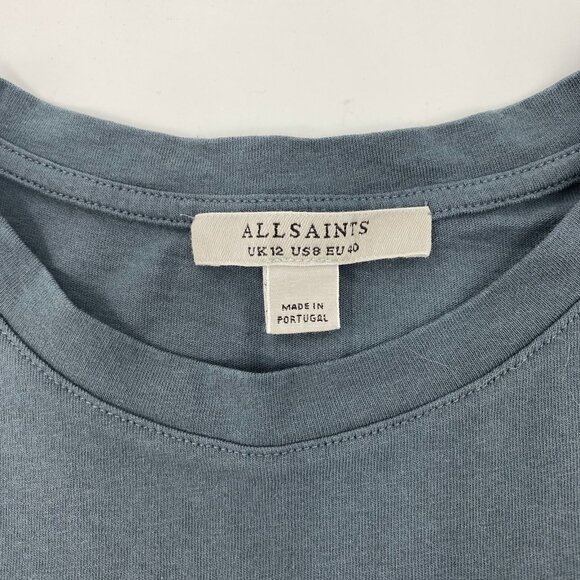 All Saints Gray Anna Cuffed Short Sleeve Tee | Size 8 - Picture 5 of 7